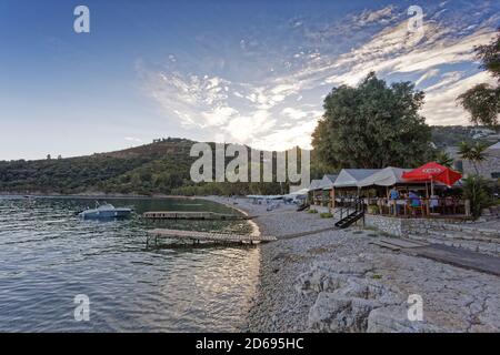 Kerasia spiaggia a Corfù, Grecia. Giovedì 03 settembre 2020 Foto Stock