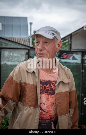 Ryazan, Russia - 27 luglio 2019: Agricoltore senior in Russia. Foto Stock