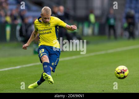 Brondby, Danimarca. 15 settembre 2019. Johan Larsson (13) di Broendby SE visto durante il 3F Superliga match tra Broendby IF e FC Nordsjaelland al Brondby Stadium. (Photo credit: Gonzales Photo - Thomas Rasmussen). Foto Stock