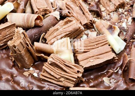 Primo piano di una Cake di Celebration Cadbury Flake Foto Stock