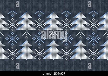 Natale, Inverno modello maglia vacanza per plaid, maglione design Illustrazione Vettoriale