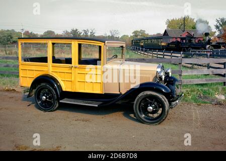 1931 Ford Model UN carro ststion ospitato al Greenfield Village - Dearborn, Michigan Foto Stock