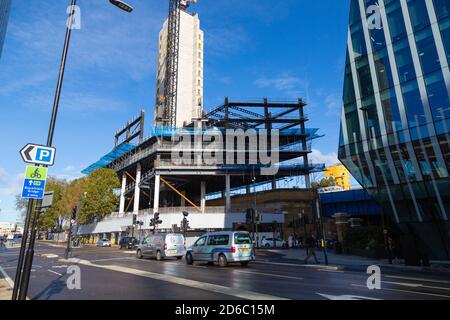 Lavori di costruzione di edifici alti, vicino al ponte Blackfriars, londra, regno unito Foto Stock