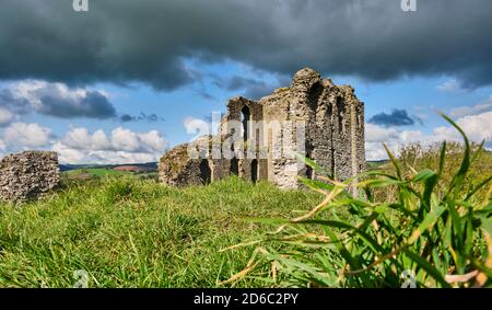 Il castello di Clun, Clun, Shropshire Foto Stock