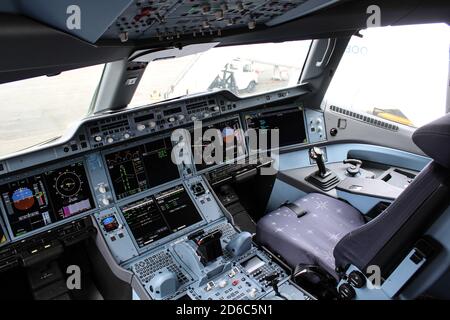 Airbus A350 cabina di pilotaggio Foto Stock