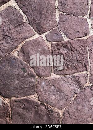 Primo piano di splendido pavimento in pietra coloniale della Pennsylvania. Foto Stock