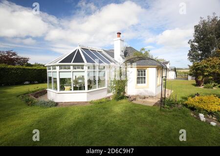 Whiteleys Retreat, Nr Alloway, South Ayshire, Scozia, Regno Unito. Questa ex fattoria è stata acquistata dalla carità conosciuta come ritiro Whitleys. La carità è gestita da volontari e fornisce brevi pause terapeutiche per bambini, giovani e le loro famiglie con cancro e malattie che alterano la vita nel Regno Unito Foto Stock