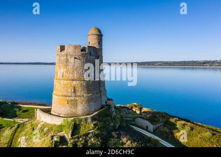 Francia, Manica, Cotentin, Val de Saire, Saint Vaast la Hougue, Pointe de la Hougue, Fort de la Hougue e Tour Vauban elencati come Patrimonio Mondiale dell'Unes Foto Stock