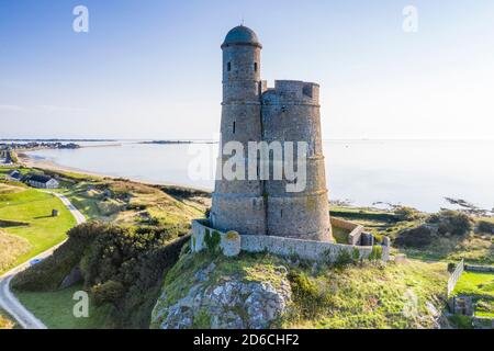 Francia, Manica, Cotentin, Val de Saire, Saint Vaast la Hougue, Pointe de la Hougue, Fort de la Hougue e Tour Vauban elencati come Patrimonio Mondiale dell'Unes Foto Stock