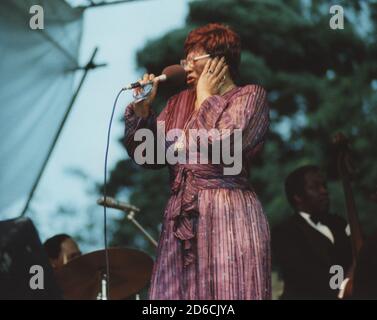 Ella Fitzgerald, Capital radio Jazz Festival, Knebworth, Herts, 1981. Foto Stock