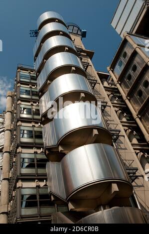 Lloyds Building nella città di Londra, Inghilterra. Foto Stock