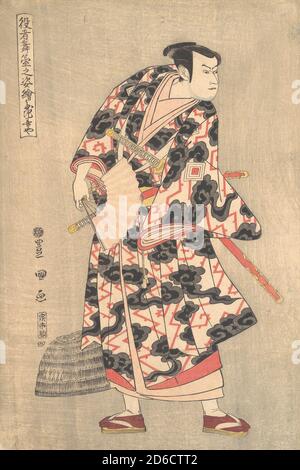 L'attore Ichikawa Yaozo III nel ruolo di Fuwa Banzaemon dal gioco "Ukiyozuka hiyoku no inazuma", 1774. Foto Stock