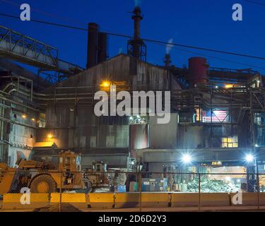 AcelorMittal acciaieria, Cleveland, Ohio Stati Uniti Foto Stock