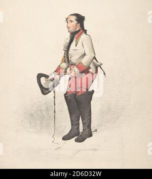 Disegno di Costume, 18 °-19 ° secolo. Foto Stock