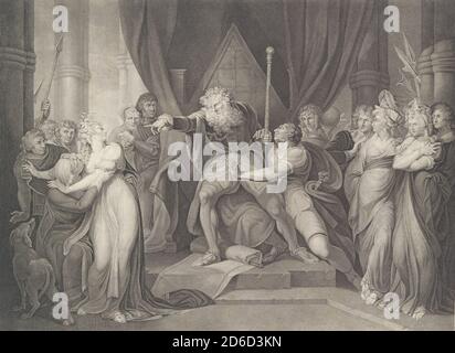 Il Re Lear La Gettata Di Sua Figlia Cordelia Shakespeare Re Lear Atto 1 Scena 1 Soddisfatte Dp109513 Foto Stock Alamy