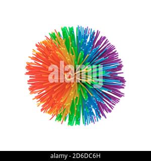 Palla colorata sport isolato su sfondo bianco. Foto Stock