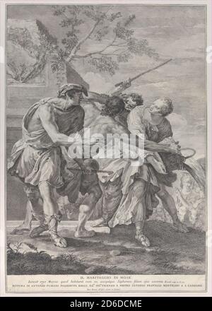 Mosè difendendo le figlie di Jethro, 1732-50. Foto Stock