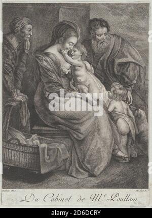 La Sacra Famiglia con Santa Elisabetta e San Giovanni Battista, ca. 1780. Foto Stock