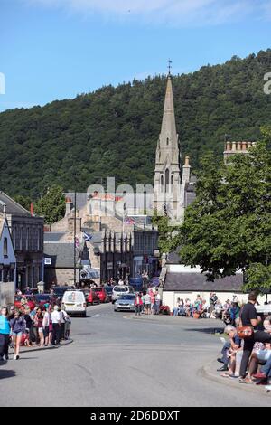 Ballater on Highland Games Day Foto Stock