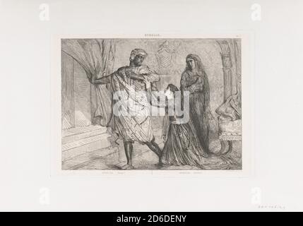 Via!: Piatto 7 da Otello (atto 3, scena 4), inciso 1844, ristampato 1900. Foto Stock