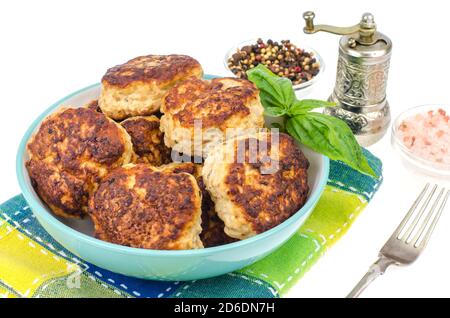 Cotolette fatte in casa a base di carne macinata. Studio foto Foto Stock