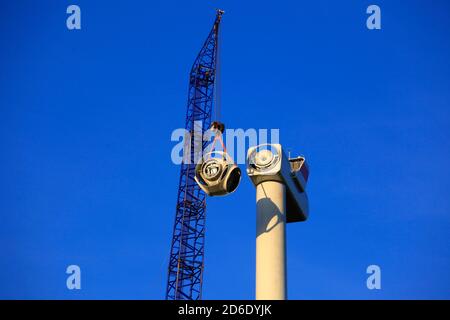 Costruzione di un verricello a Perl-Borg, Saarland, Germania Foto Stock