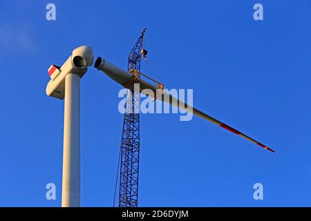 Costruzione di un verricello a Perl-Borg, Saarland, Germania Foto Stock