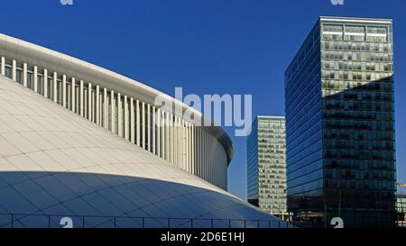 Nuovo Philharmonic Hall sul Kirchberg, città di Lussemburgo, Granducato del Lussemburgo Foto Stock