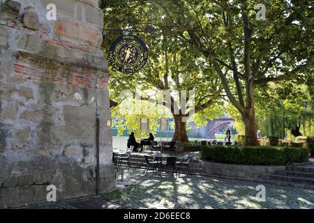 Water Tower Winery presso il fiume Drava a Maribor in Slovenia Foto Stock