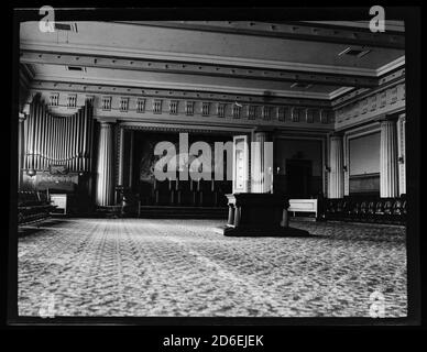 Vista interna del West Side Masonic Temple, situato su Oakley Boulevard tra Madison Street e Monroe Street, Chicago, Illinois, 1906. Foto Stock