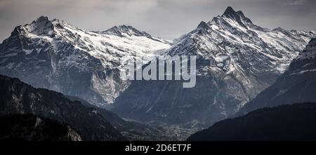 Splendida vista panoramica sulle Alpi svizzere Foto Stock