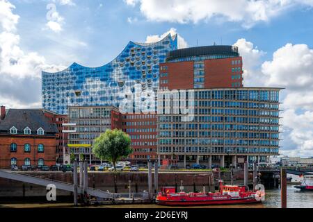 Elbphilharmonie e HafenCity, Amburgo, Germania Foto Stock