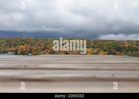 Immagine dei laghetti in una giornata di lavoro. Foto Stock