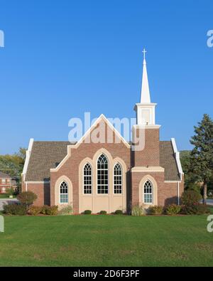 Esterno della Chiesa evangelica luterana di Palos sulla 71° Corte a Palos Heights, Illinois Foto Stock