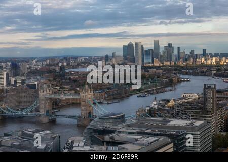 Vista aerea dello skyline di Londra. Foto Stock