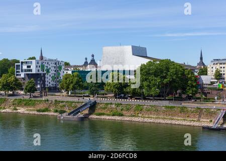 Teatro cittadino, teatro dell'opera sulle rive del Reno, Bonn, Renania, Renania Settentrionale-Vestfalia, Germania Foto Stock