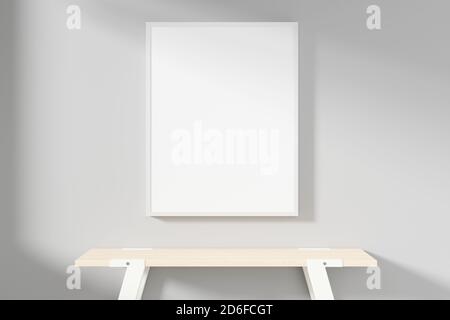 Mockup per foto o poster adatto per il formato 8.5 x 11. Rendering 3D. Foto Stock