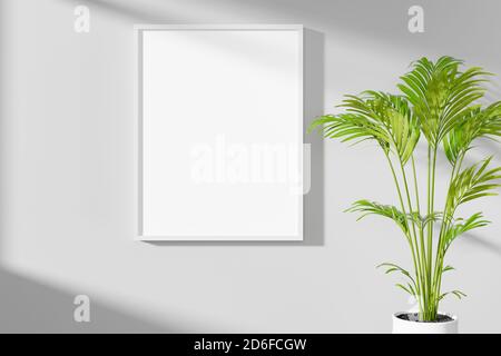 Mockup per foto o poster adatto per il formato 8.5 x 11. Rendering 3D. Foto Stock