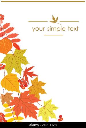 Banner con foglie autunnali. Illustrazione vettoriale Illustrazione Vettoriale