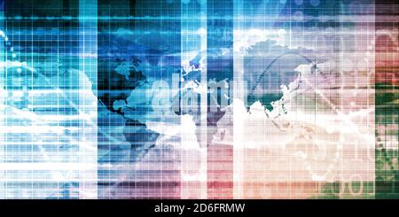 Concetto di Internet di un sistema globale e Business Foto Stock