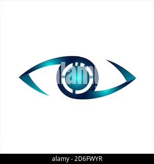 Oculista occhi ottica Logo design simbolo vettore concetto idea Illustrazione Vettoriale
