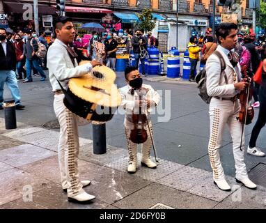 Musicisti Mariachi a Città del Messico, Messico Foto Stock