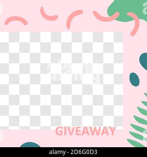 Post floreale. Garden flora giveaway social media modello post Illustrazione Vettoriale