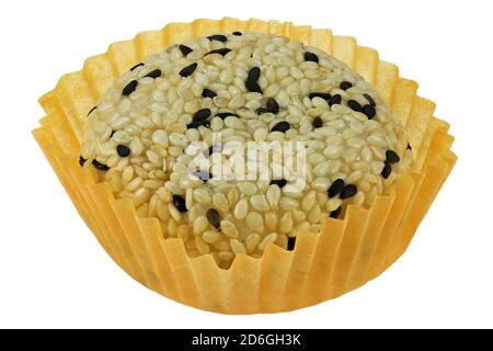 Torta di riso glutinosa taiwanese isolata su sfondo bianco Foto Stock