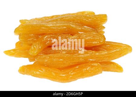 patate dolci secche isolate su sfondo bianco Foto Stock