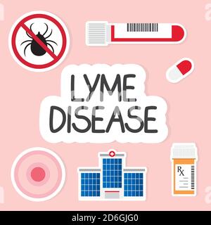 concetto di malattia di lyme- illustrazione vettoriale Illustrazione Vettoriale