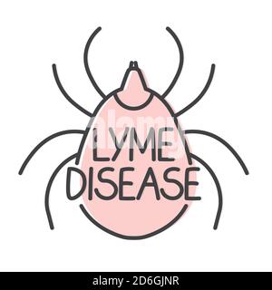 concetto di malattia di lyme- illustrazione vettoriale Illustrazione Vettoriale