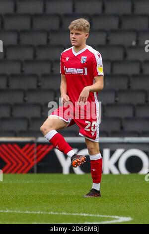 MILTON KEYNES, INGHILTERRA. 17 OTTOBRE 2020, Scott Robertson di Gillingham prima della partita della Sky Bet League uno tra MK Dons e Gillingham allo Stadium MK, Milton Keynes sabato 17 ottobre 2020. (Credit: John Cripps | MI News) Credit: MI News & Sport /Alamy Live News Foto Stock