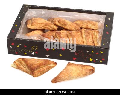 Sfoglia con ripieno di lamponi Foto Stock