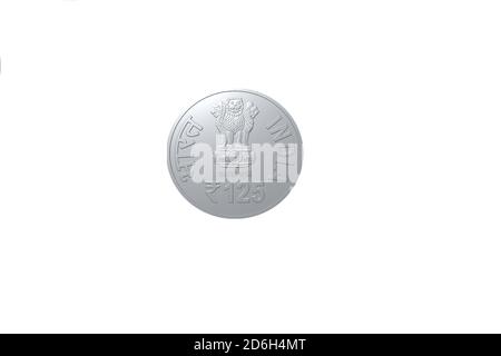 Rupee Rs125 moneta India Foto Stock